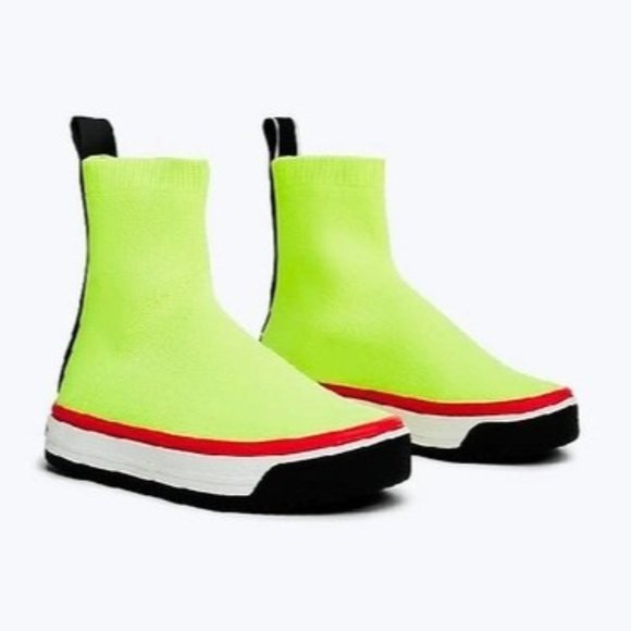 MARC JACOBS Dart Sock Sneaker In Yellow - Size 36 - Picture 9 of 10